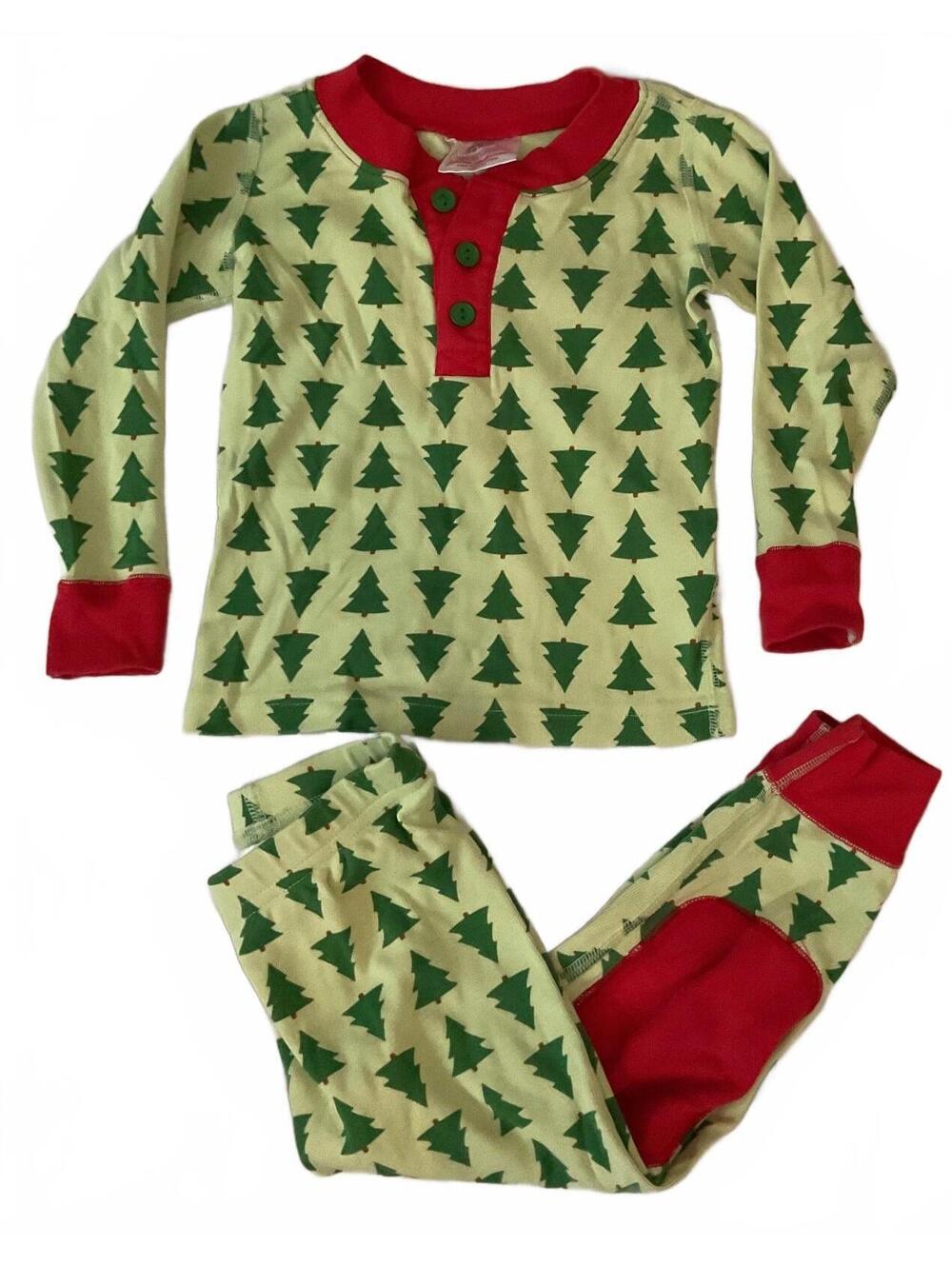 Hanna Andersson 18-24M Christmas Tree Pajamas Organic Cotton Holiday PJs